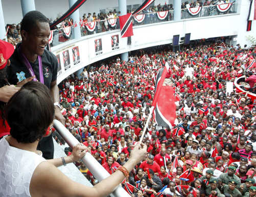 Photo: The Trinidad and Tobago Government feted gold medalist Keshorn Walcott on his return from the London 2012 Olympics.