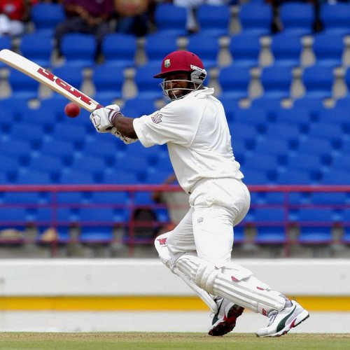 Photo: West Indies star Brian Lara on the go against Sri Lanka at the Beausejour Stadium in St Lucia. He never got going in South Africa in 1998. (Copyright AFP 2014/Gordon Brooks)