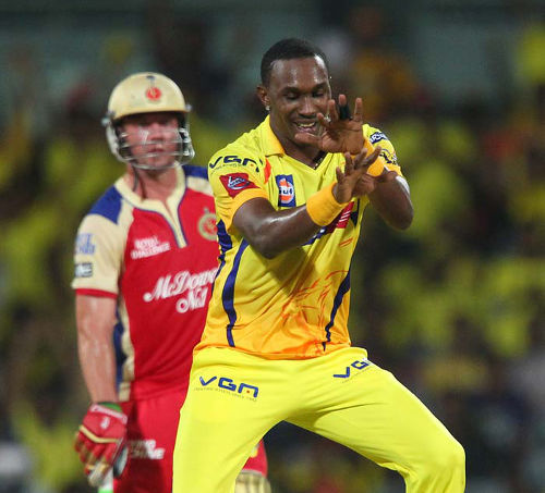 Photo: West Indies cricket star Dwayne Bravo (right) on duty with the Chennai Super Kings. Bravo is one of the fittest cricketers around but sensibly he has rarely seen it fit to abandon his IPL team simply because the WI were playing at the same time.