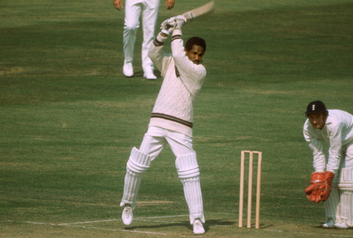 Photo: Former West Indies world record holder and captain Sir Garry Sobers goes on the attack.