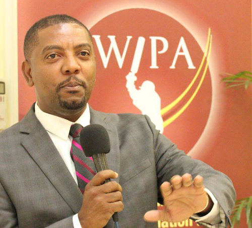 Photo: West Indies Cricket Board (WICB) president Dave Cameron during a function at WIPA's office in Jamaica in 2014. (Courtesy WIPA)