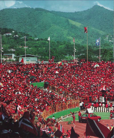 Photo: The Port of Spain National Stadium on 19 November 1989 during World Cup qualifying action between Trinidad and Tobago and the United States.