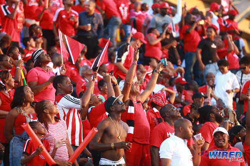 Photo: Just over 20,000 Trinidad and Tobago supporters came out to watch the "Women Soca Warriors" face Ecuador in Port of Spain on 2 December 2014. (Courtesy Allan V Crane/Wired868)