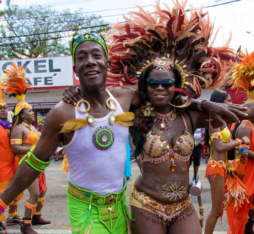 Photo: Then Opposition Leader Dr Keith Rowley enjoys himself during Carnival 2015. Did his partner choose wisely?