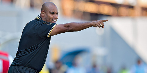 Photo: Queen's Park Cricket Club (QPCC) football team head coach Shawn Cooper gestures from the sidelines during the 2015 CONCACAF Under-17 Championship. (Courtesy Mexsport/CONCACAF)