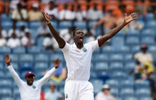 Photo: West Indies pacer Jason Holder appeals for a decision during a drawn Test series against England. (Copyright AFP 2015)