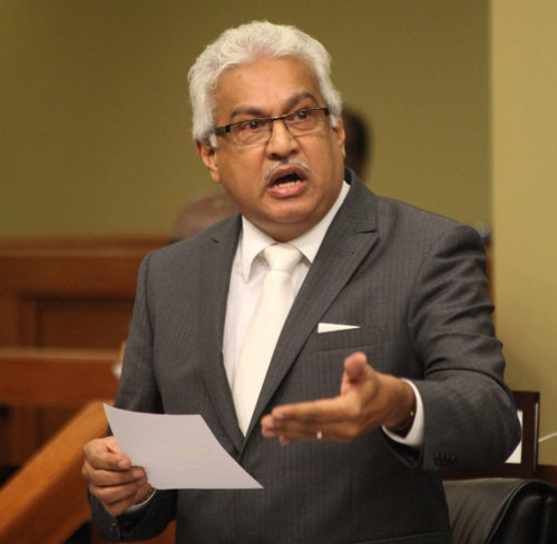 Photo: Health Minister Terrence Deyalsingh thinks doctor's advice is for pu**ies! Which might be why he contracted dengue in the first place.