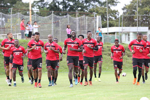 Photo: The Trinidad and Tobago National Senior Team trains in Guatemala City, ahead of their opening Russia 2018 World Cup qualifier against Guatemala. (Copyright Allan V Crane/CA-images/KJ Media)