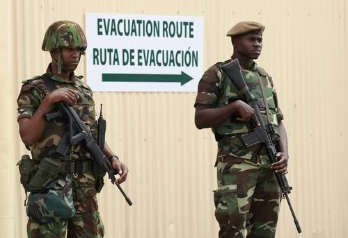 Photo: Trinidad and Tobago soldiers on patrol. (Copyright Power102FM)