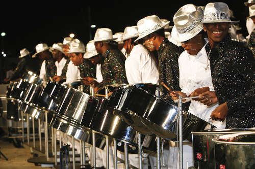 Photo: Exodus Steelband, who tied with Invaders for fourth place in this year's Panorama, did not use the services of ace arranger Pelham Goddard in 2017. (Copyright TDC via Discovertnt.com)