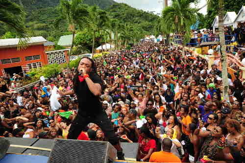 Photo: Soca star Machel Montano performs at a fete during a previous Carnival season. Machel has a virtually guaranteed sell-out crowd for his Machel Monday concert. (Copyright The Playmakers)