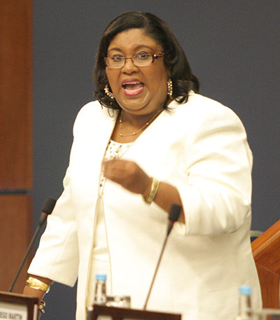 Photo: Former Housing  and Urban Development Minister Marlene McDonald. (Copyright Andy Hypolite/Trinidad Guardian)