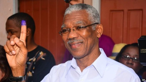 Photo: Current Guyana prime minister David Granger. (Copyright AP)