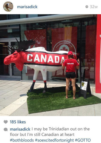 Photo: An old Instagram post by Trinidad and Tobago gymnast Marisa Dick. (Courtesy Melissa Grant)