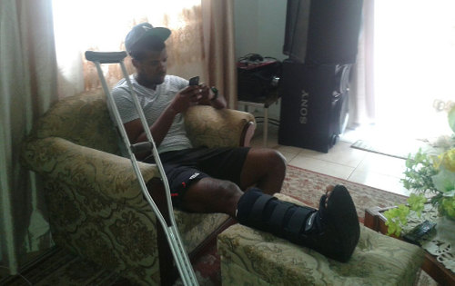 Photo: W Connection striker Dwight Quintero tries to relax at his home in Blanchisseuse. (Courtesy Dwight Quintero)