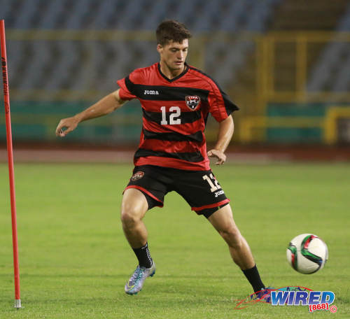 Photo: Central FC midfielder Sean De Silva trains with the Trinidad and Tobago National Senior Team in November 2015. (Courtesy Nicholas Bhajan/Wired868)