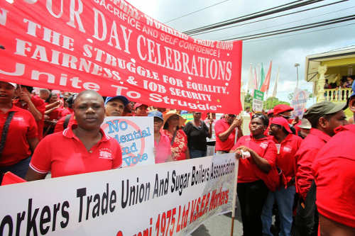 Photo: An All Trinidad General Trade Workers Union protest. (Courtesy ATGTWU)