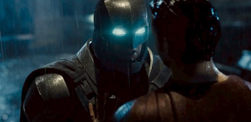 Photo: Batman versus Superman. (Courtesy US Magazine)
