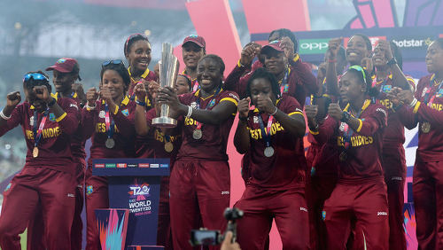 Photo: The West Indies cricket women celebrate their 2016 World Twenty20 title after a historic win over Australia. (Copryight SkySports)