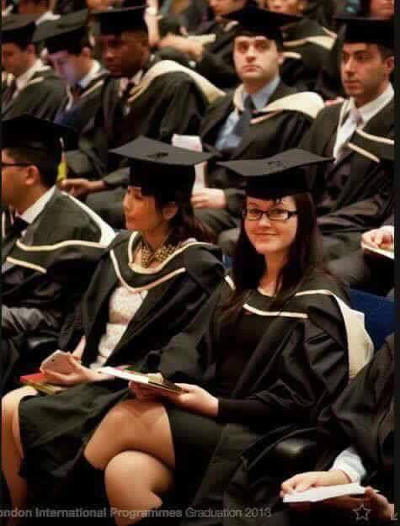 Photo: A University of London graduation ceremony in 2013. But where is Victrina Cuffie? Look on the bottom right hand side of the top photograph another time.