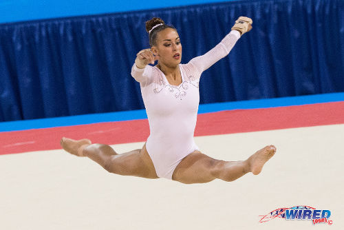 Photo: Trinidad and Tobago gymnast Marisa Dick performs at the Toronto 2015 Pan American Games. (Courtesy Allan V Crane/Wired868)