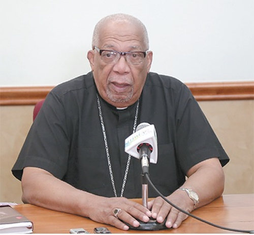 Photo: Archbishop Joseph Harris. (Courtesy Stabroek News)