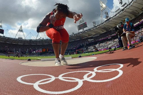 Photo: Trinidad and Tobago’s Cleopatra Borel competes in the women’s shot put event of the London Olympic Games on 6 August 2012. (Copyright Franck Fife/AFP 2016/Wired868)