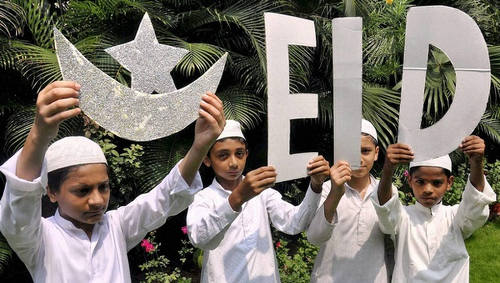 Photo: Children celebrate Eid in Moradabad, India. (Courtesy New Indian Express)