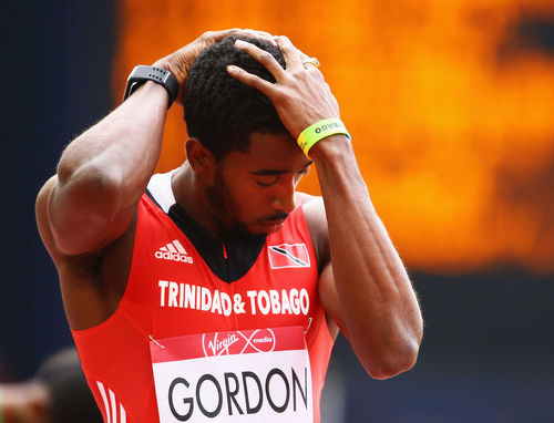 Photo: Trinidad and Tobago Jehue Gordon reacts during the 2014 Commonwealth Games. (Copyright Zimbio)