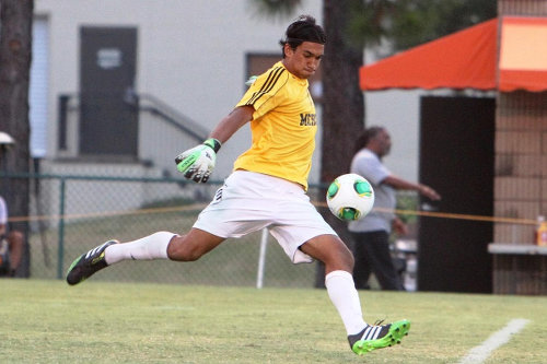 Photo: Louisville City FC goalkeeper Greg Ranjitsingh.