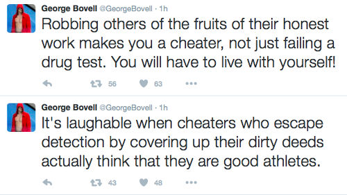 Photo: George Bovell goes "balls in" on Twitter.