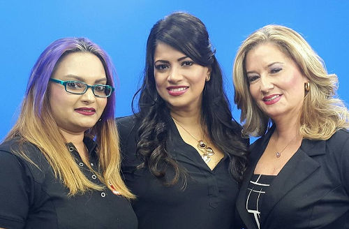 Photo: CNC3 staffers (from left) Rhondor Dowlat, Shelly Dass-Clarke and Francesca Hawkins.