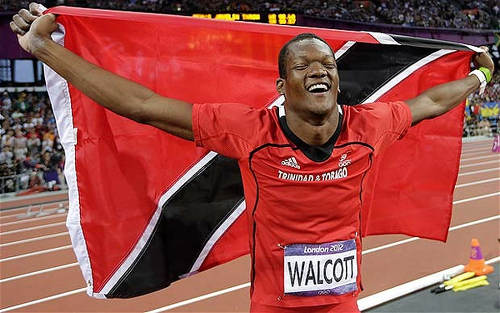 Photo: Trinidad and Tobago's Keshorn Walcott celebrates after securing gold at the London 2012 Olympic Games. (Copyright Telegraph.co.uk)