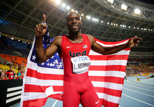 Photo: USA 400 metre runner and the face of penile dissatisfaction, LaShawn Merritt.