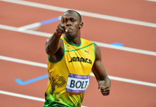 Photo: Jamaica star sprinter Usain Bolt makes his point. (Copyright Daily D Sports)