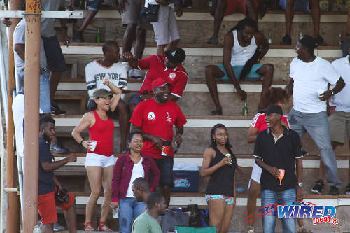 Photo: Fyzabad Secondary supporters get behind their team during SSFL Premier Division action on 24 September 2016 at Fyzabad. (Courtesy Chevaughn Christopher/Wired868)