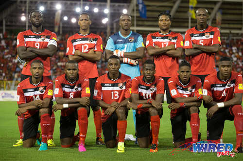 Photo: The Trinidad and Tobago National Senior Team pose before kick off against Guatemala at the Hasely Crawford Stadium in Port of Spain on Friday 2 September 2016. (Courtesy Allan V Crane/Wired868)