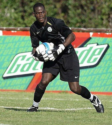 Photo: Trinidad and Tobago goalkeeper Jan-Michael Williams during his stint with Ferencvaros. (Copyright Ferencvaros)