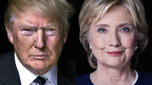 Photo: United States presidential nominees Donald Trump (left) and Hillary Clinton.