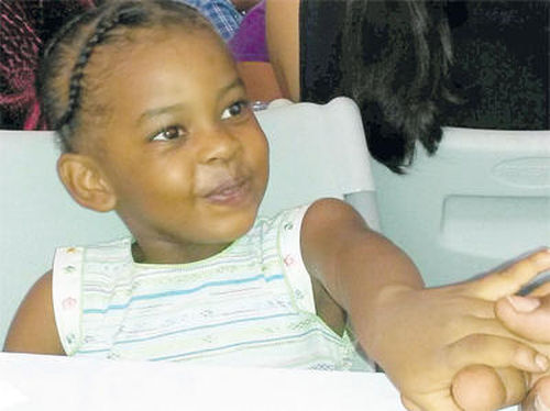 Photo: The four-year-old Jenice Figaro was beaten to death in late 2016. (Copyright Trinidad Guardian)