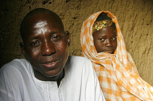 Photo: A child bride and her husband in Africa. (Copyright Worldvision.org)