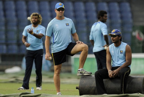 Photo: New West Indies coach Stuart Law (second from left) during his stint with Sri Lanka. (Copyright India Business Times)