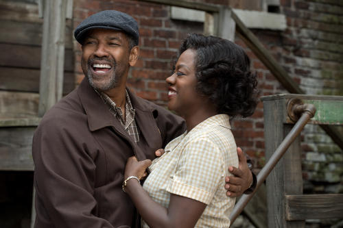 Photo: Denzel Washington (left) and Viola Davis in a scene from the movie, Fences.