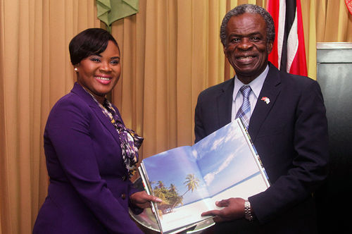 Photo: Tourism Minister Shamfa Cudjoe (left) and former Tobago House of Assembly (THA) chief secretary Orville London. (Copyright THA.gov.tt)