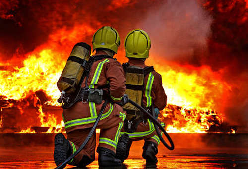 Photo: Firefighters on the job.