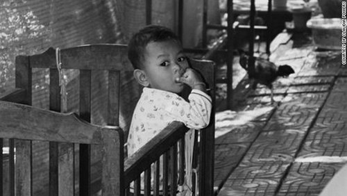 Photo: A child at a children's home in Cambodia.