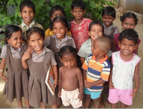 Photo: Children at an orphanage in India.