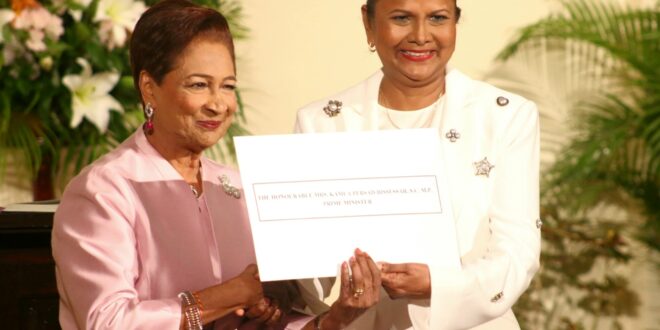 Kamla dedicates term to T&T’s “forgotten people”; vows to improve citizens’ lives in six months