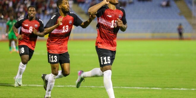 Sealy gets debut double, as T&T trounce St Kitts and Nevis 6-2 before sell-out crowd