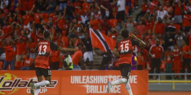 Sealy gets debut double, as T&T trounce St Kitts and Nevis 6-2 before sell-out crowd